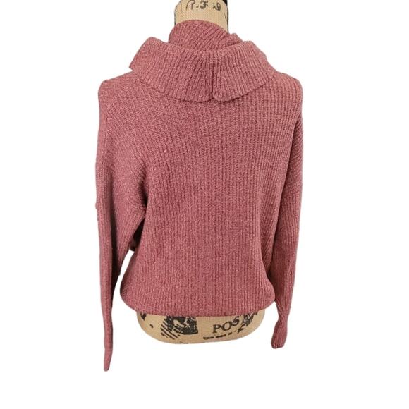 Small Jessica Simpson button detail brown cowl neck sweater - Picture 2 of 5